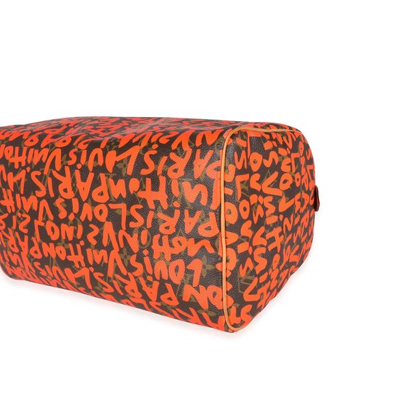 Louis Vuitton x Stephen Sprouse Orange Graffiti Monogram Canvas Speedy 30 - Picture 6 of 7
